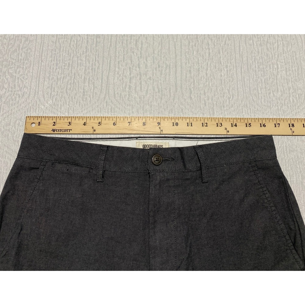Goodthreads Chino Oxford Shorts Mens Size‎ 32 Gray Casual Everyday Flat Front - Picture 3 of 9